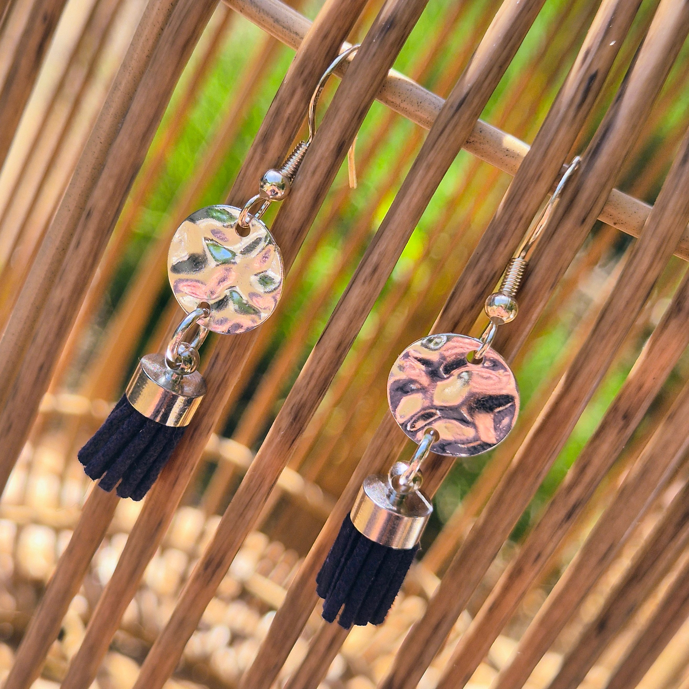 925 Sterling Silver Plated Sundown Edit Tassel Drop Earrings