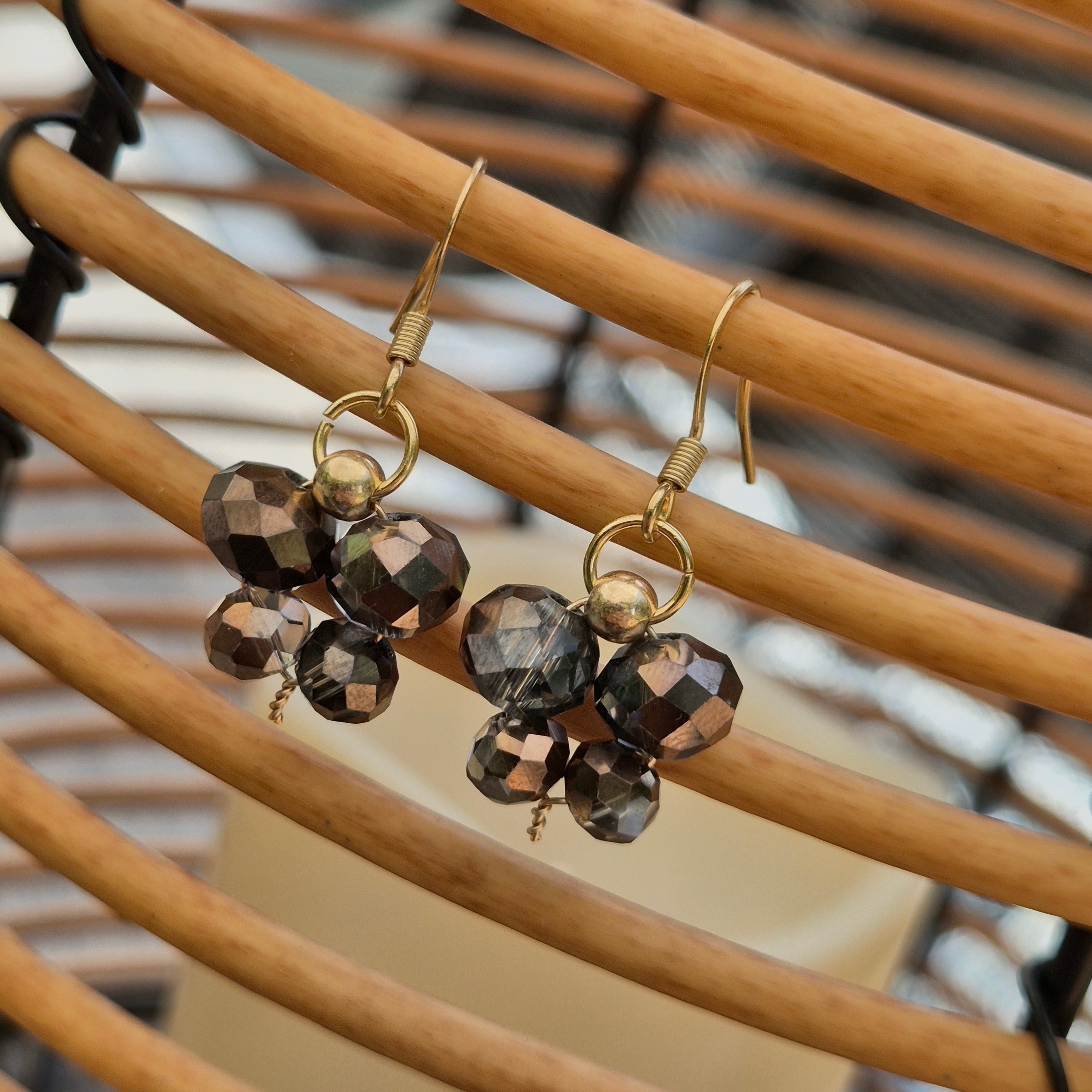 18k Gold Plated Butterfly Drop Earrings
