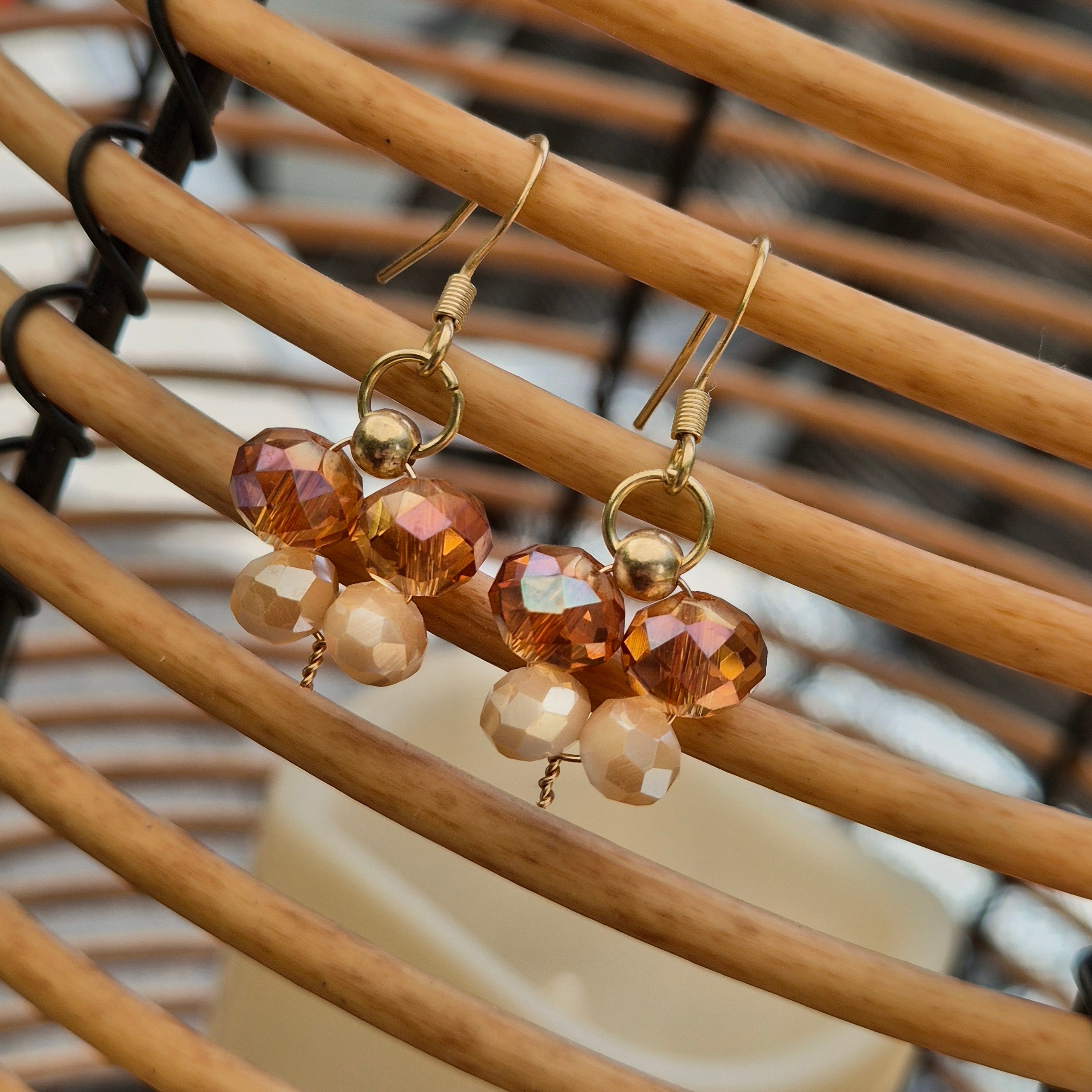 18k Gold Plated Butterfly Drop Earrings