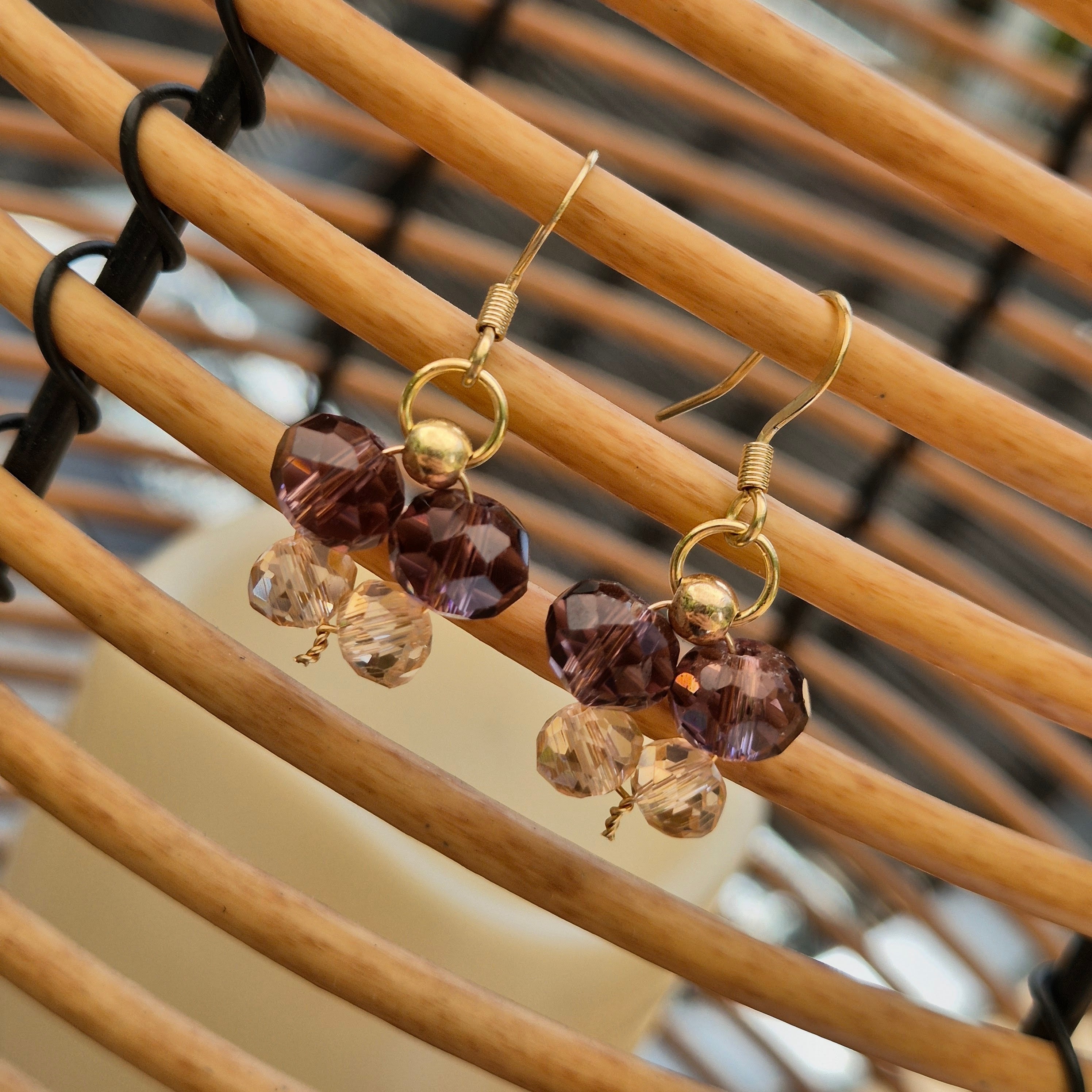 18k Gold Plated Butterfly Drop Earrings