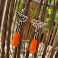 925 Sterling Silver Plated Beach Edit Tassle Drop Earrings