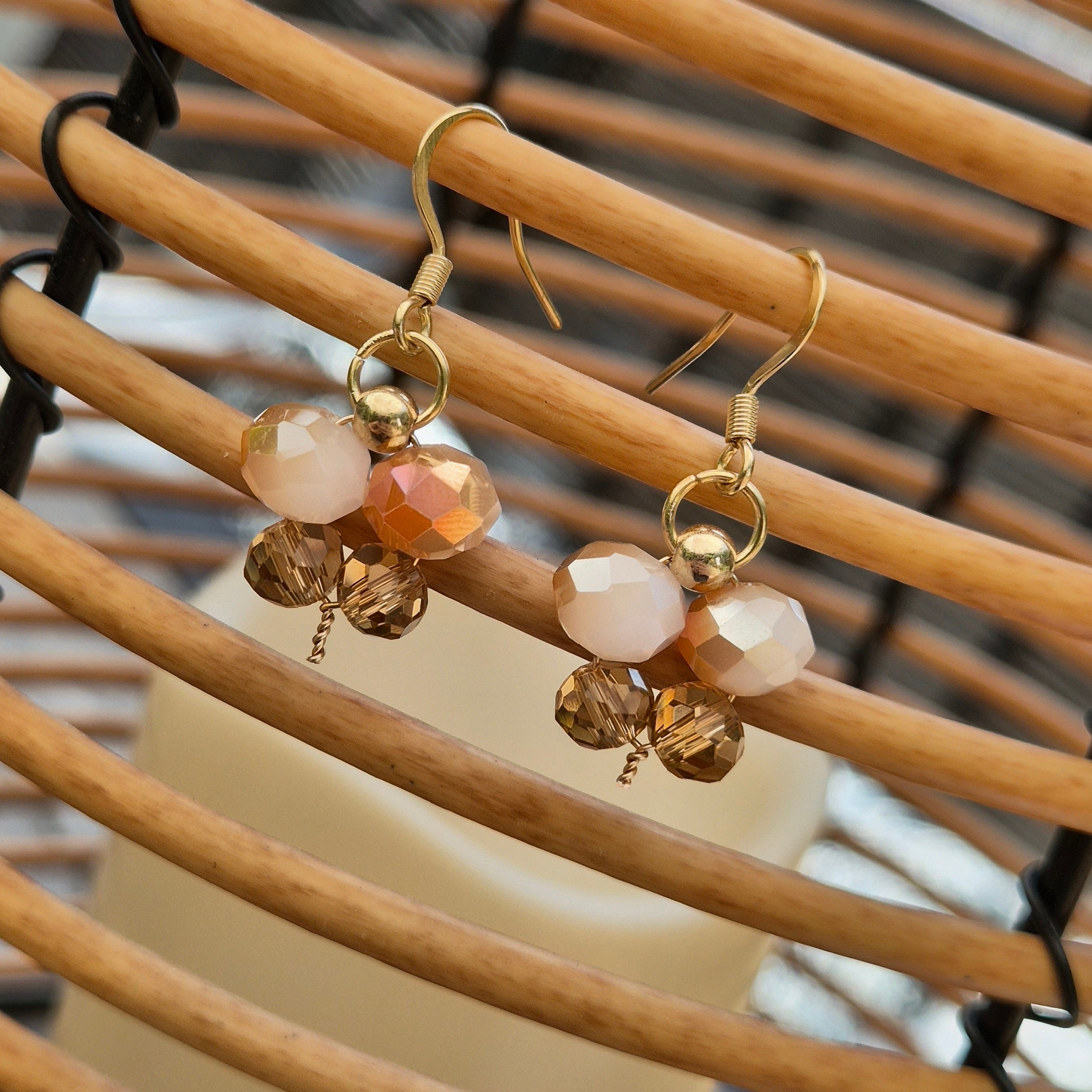 18k Gold Plated Butterfly Drop Earrings