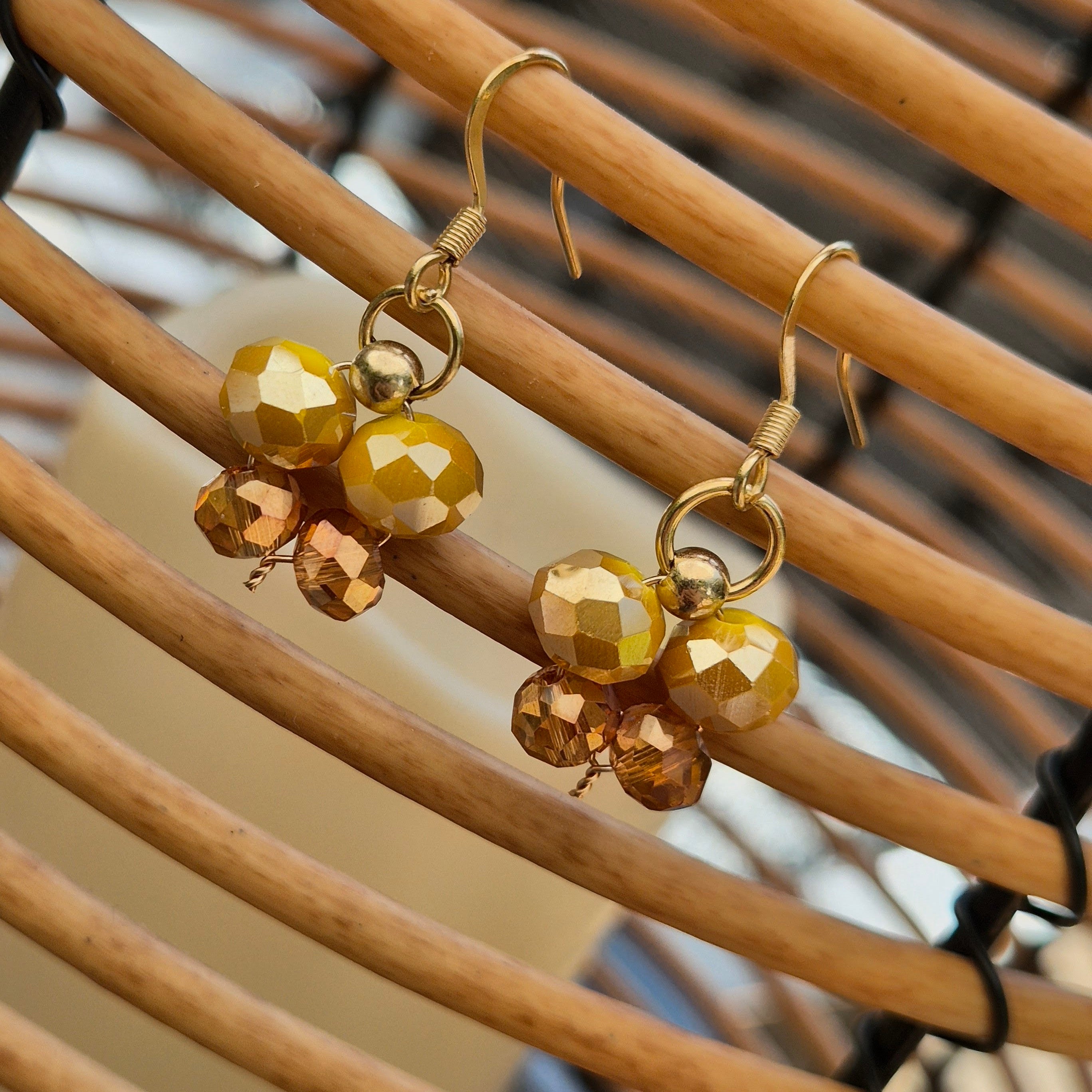 18k Gold Plated Butterfly Drop Earrings