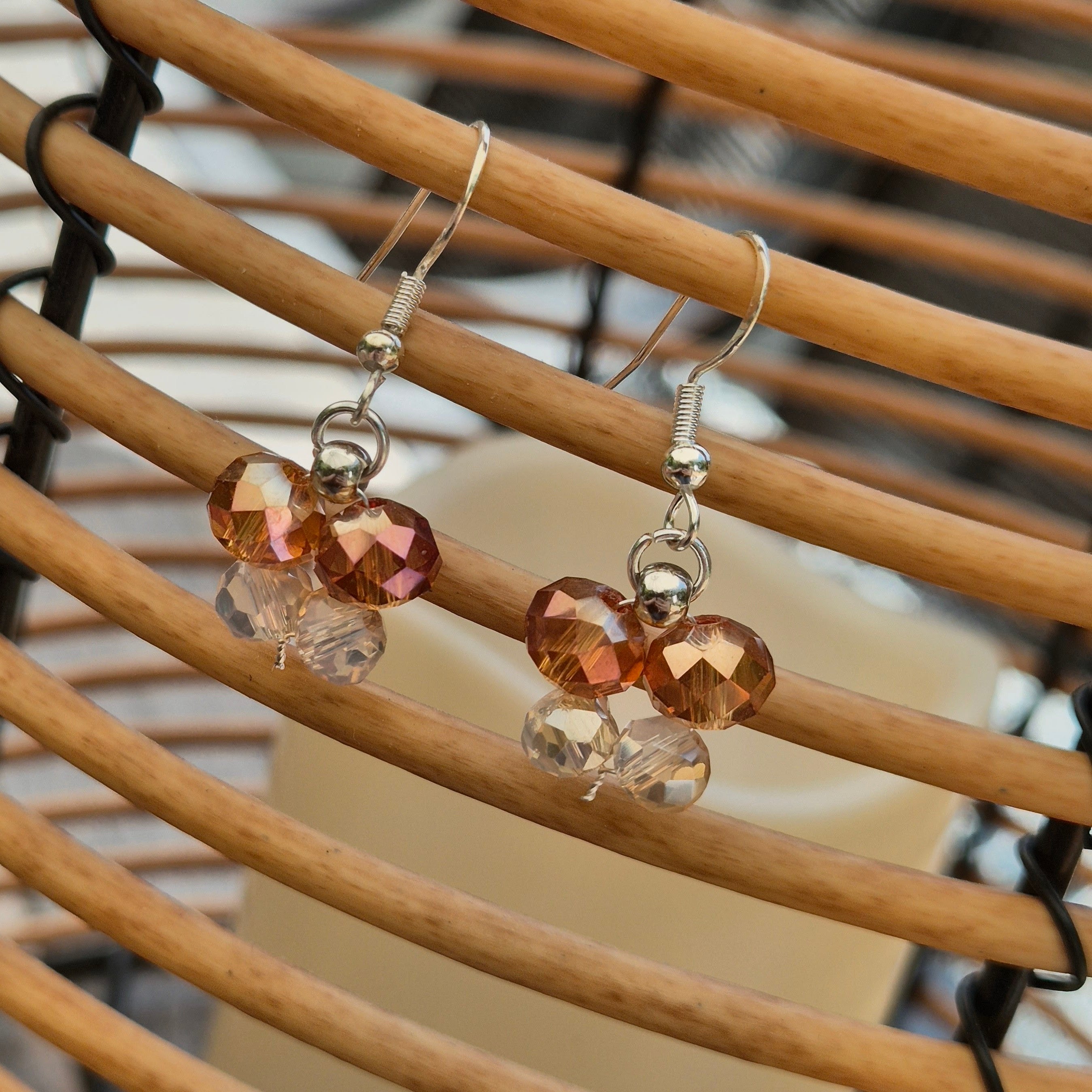 925 Sterling Silver Plated Butterfly Drop Earrings