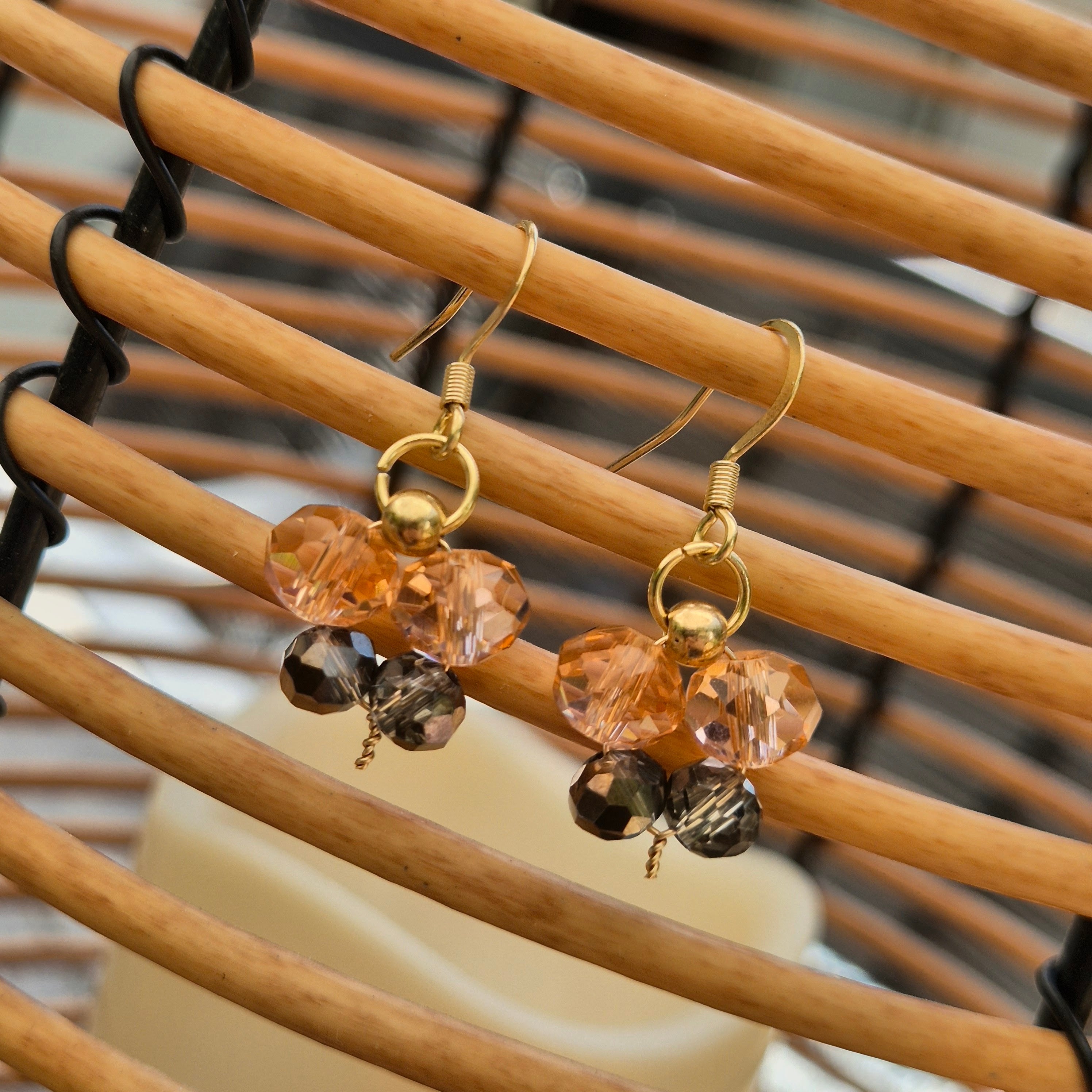 18k Gold Plated Butterfly Drop Earrings