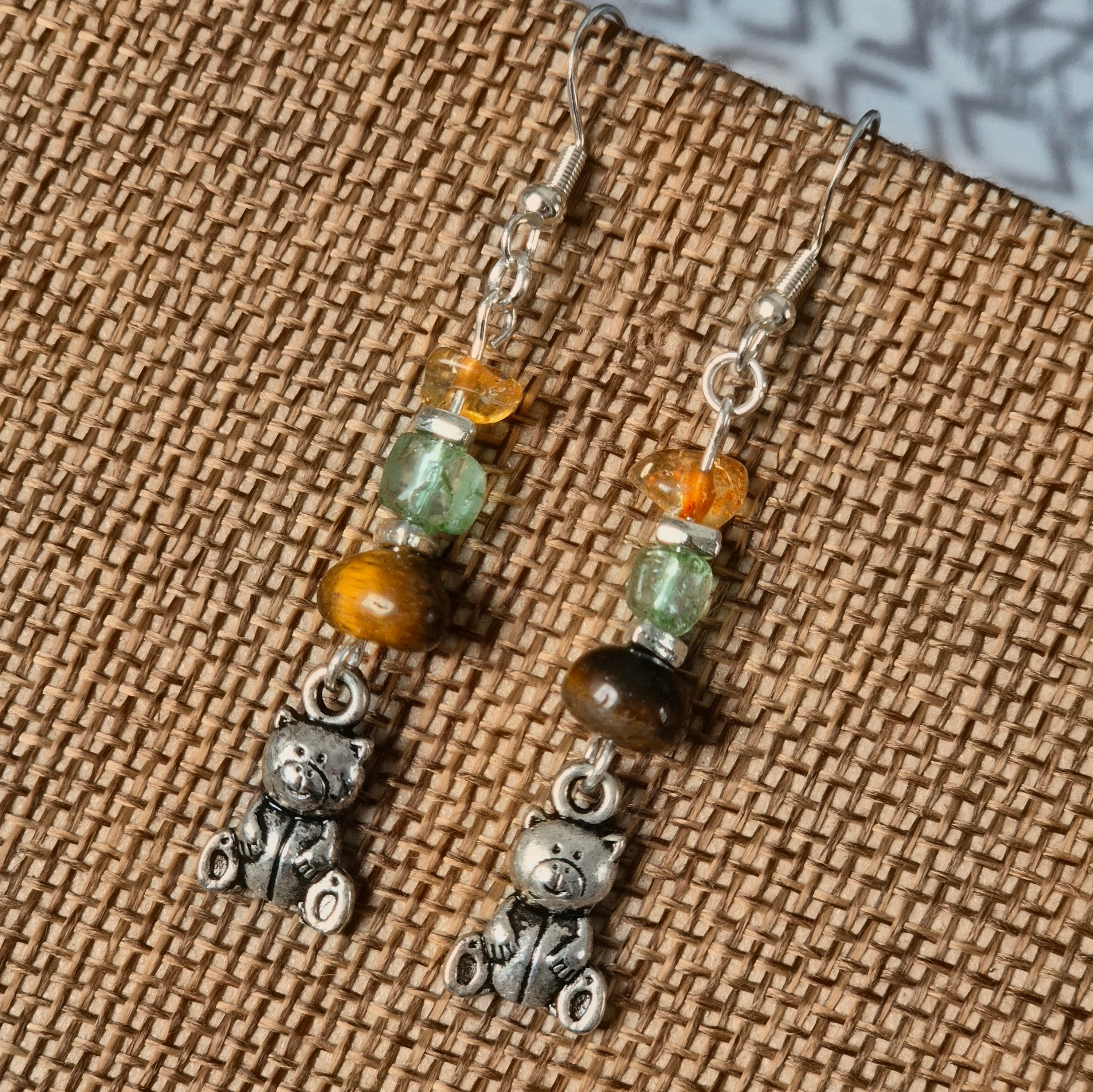 925 Silver Plated Storybook Charm Edit Earrings