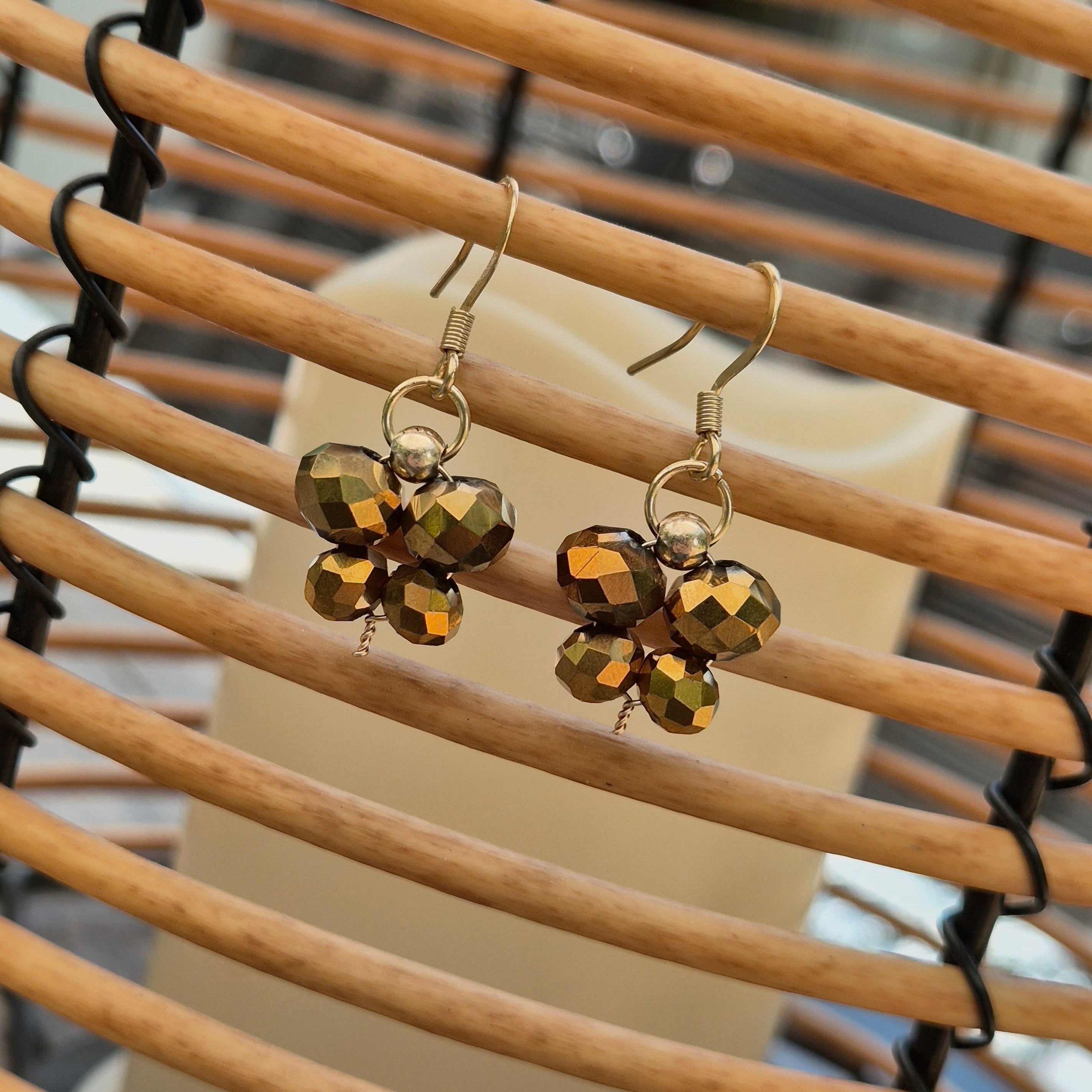 18k Gold Plated Butterfly Drop Earrings