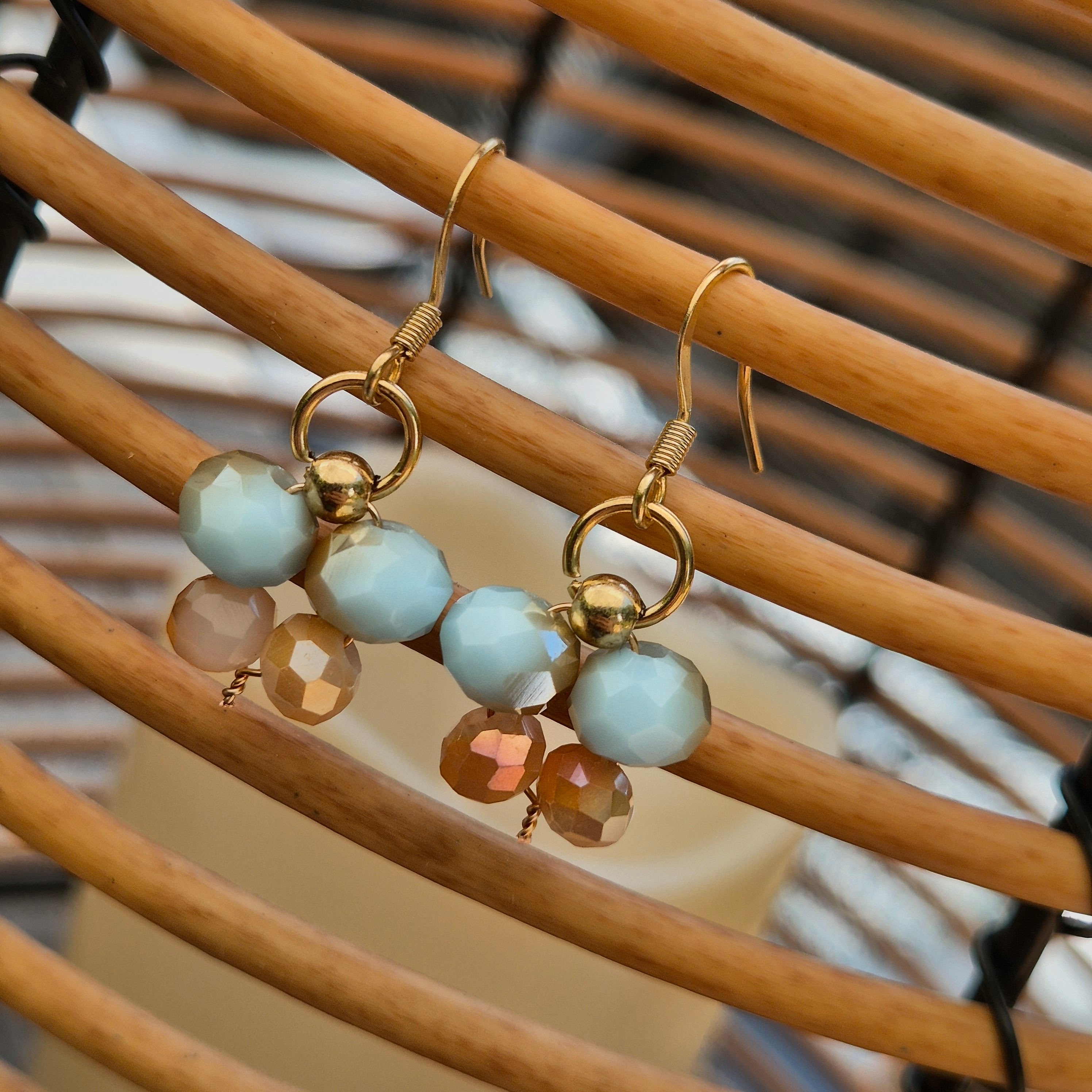 18k Gold Plated Butterfly Drop Earrings