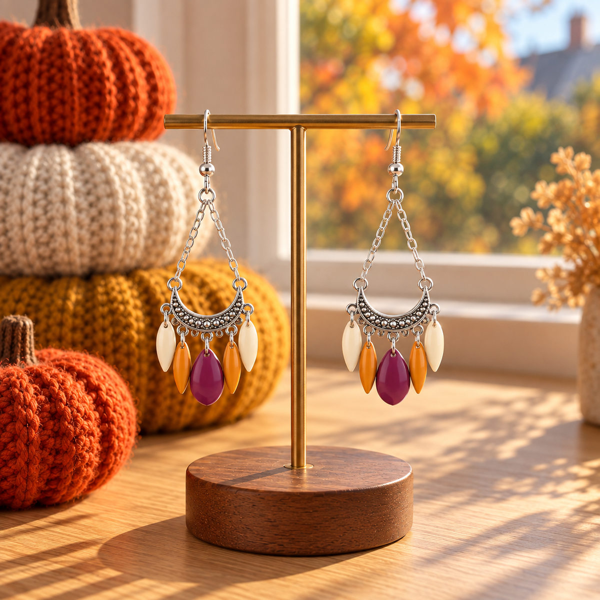 Harvest Moon Chandelier Earrings
