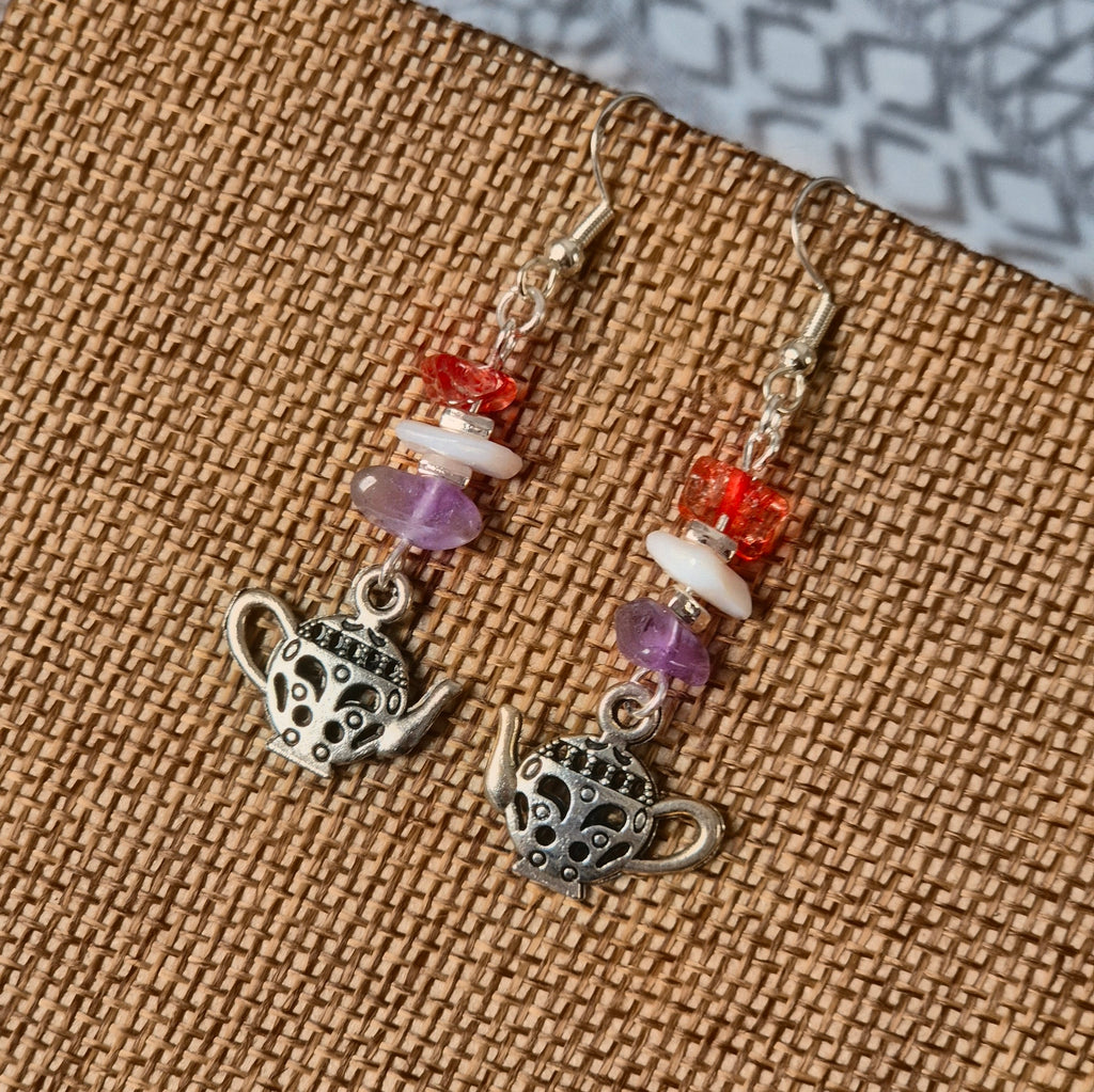 925 Silver Plated Storybook Charm Edit Earrings