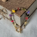 18k Gold Plated Mixed Gemstone Natural Stone Bracelet
