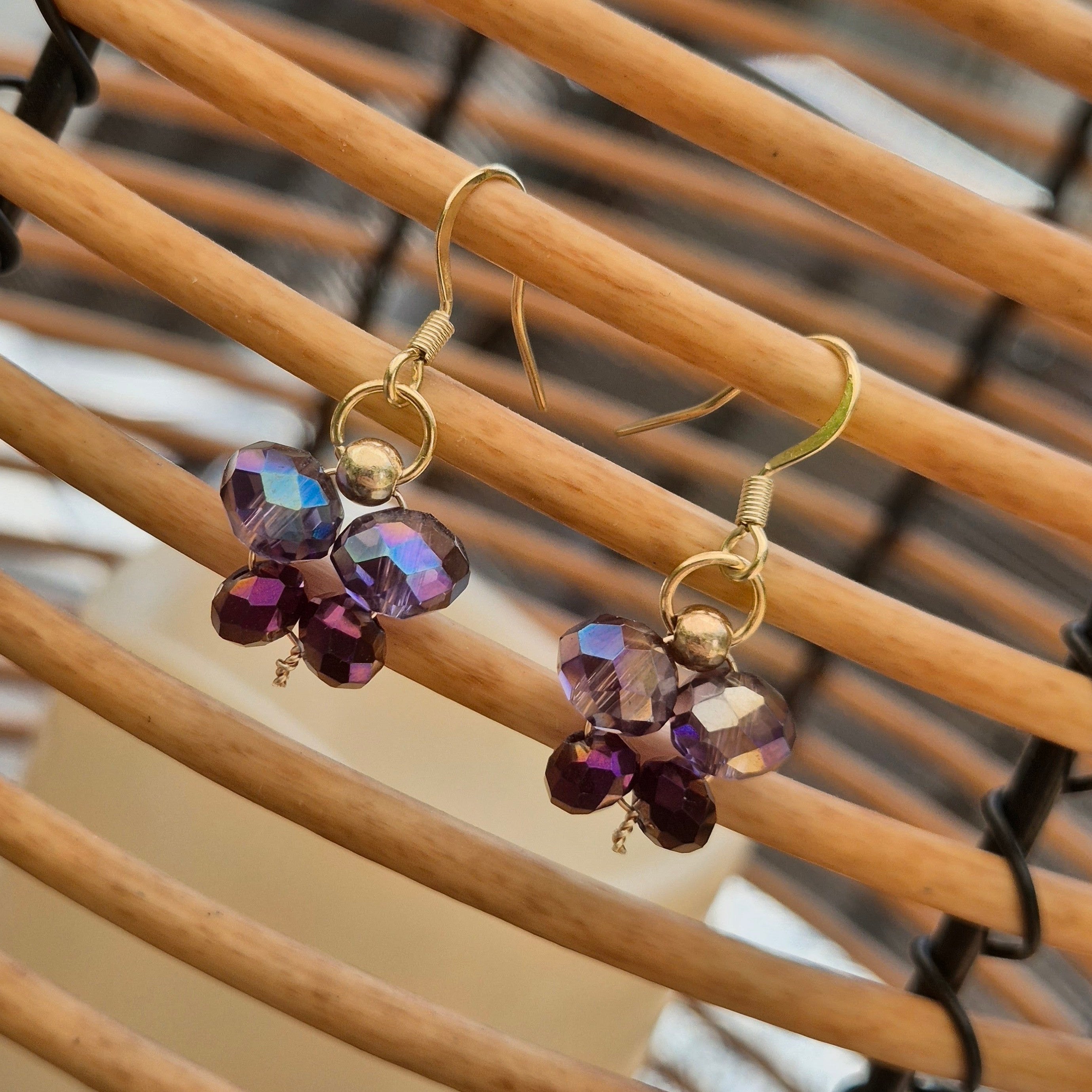 18k Gold Plated Butterfly Drop Earrings