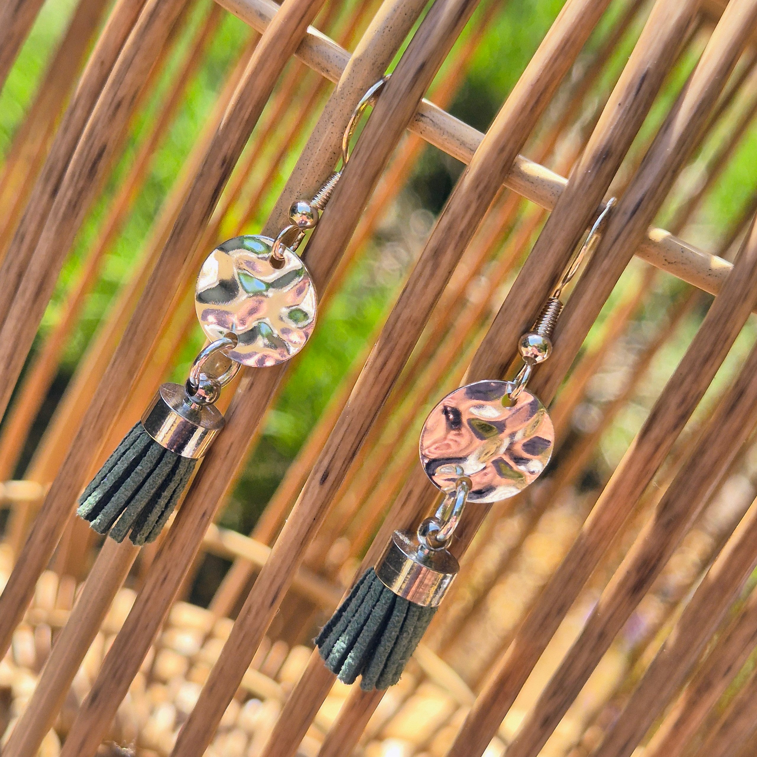 925 Sterling Silver Plated Sundown Edit Tassel Drop Earrings