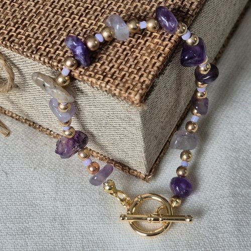 18k Gold Plated Natural Stone Tide Edit Bracelets