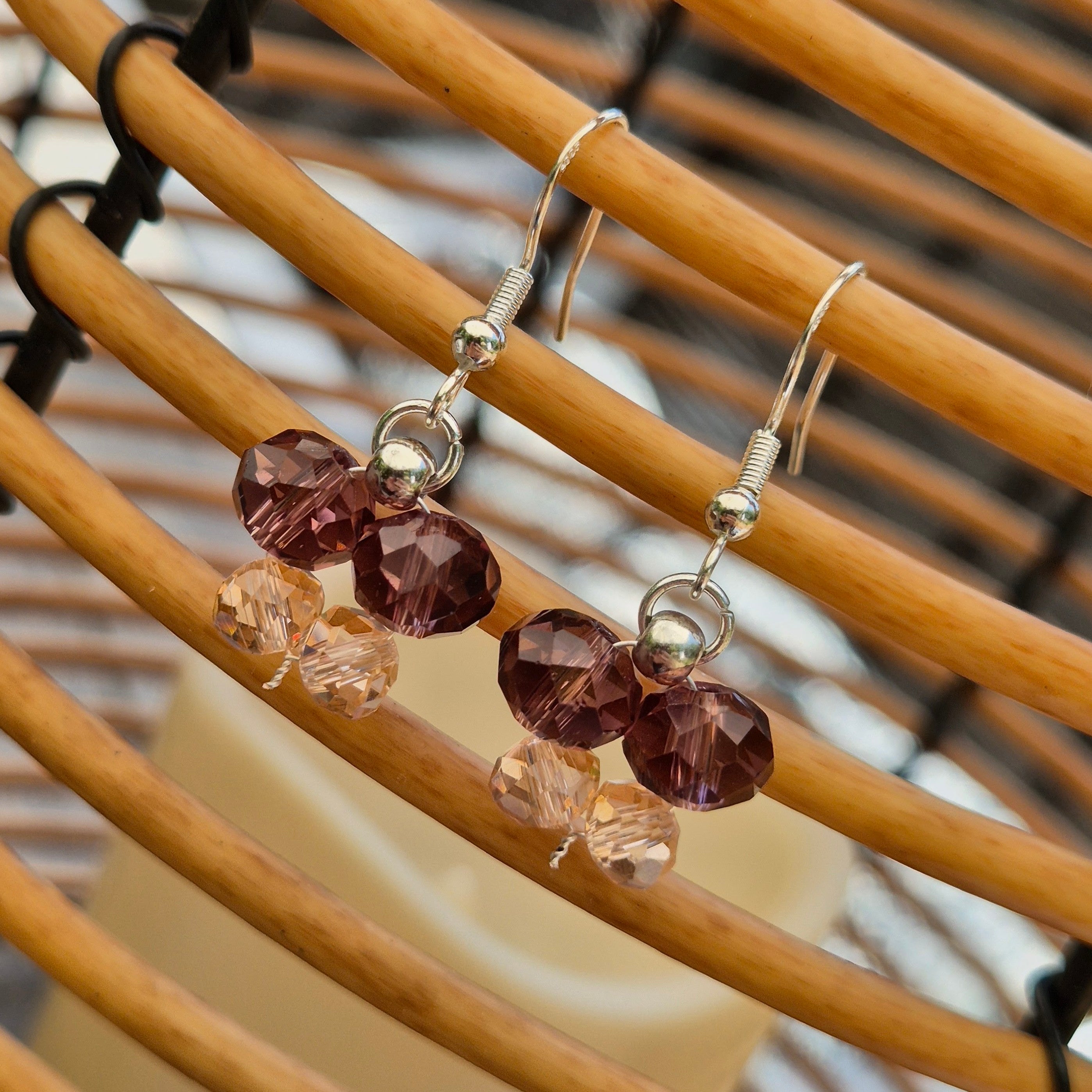 925 Sterling Silver Plated Butterfly Drop Earrings