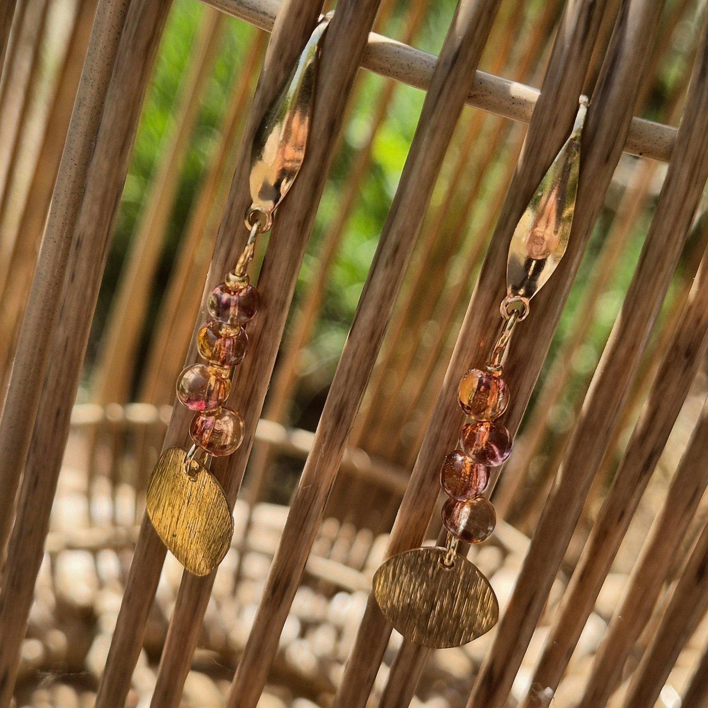 18k Gold Plated Sunset Drop Earrings