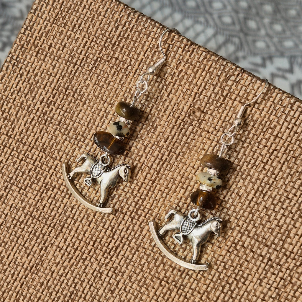 925 Silver Plated Storybook Charm Edit Earrings